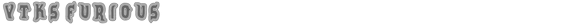 Sample characters VTKS Furious Font